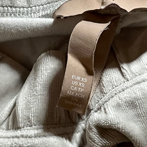 Velvet joggers H&M beige champagne XS like new