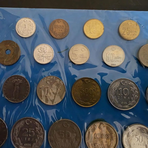Turkish coins like new, pack of 32 pieces