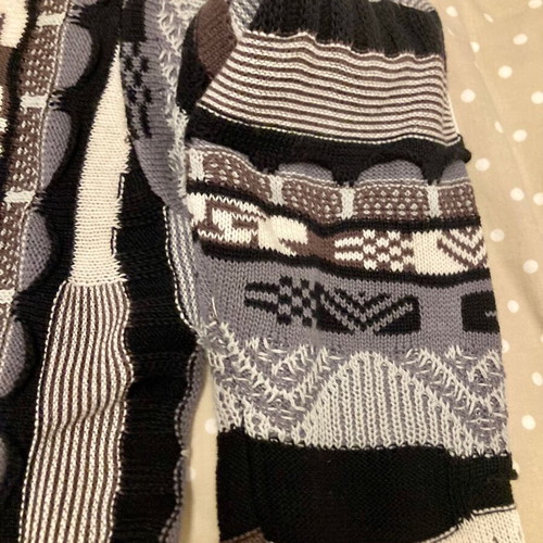 Zara men's knit sweater new, size M, black and gray