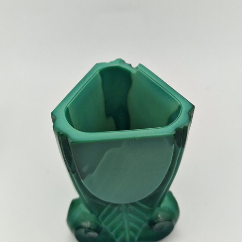 František Halama Art Deco liqueur set malachite glass like new
