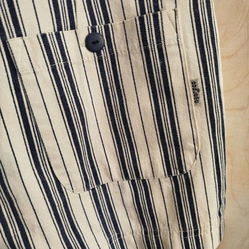 Dubleme Overalls Shorts for Girls 12 years like new, beige-blue striped