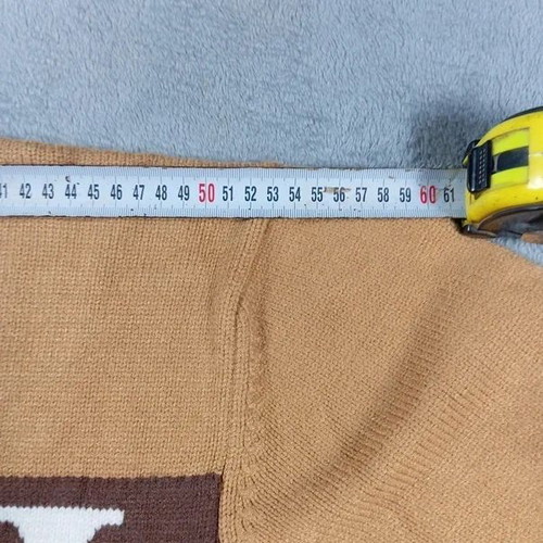 Karl Kani Vintage Knitted Sweater size M like new, tan and brown