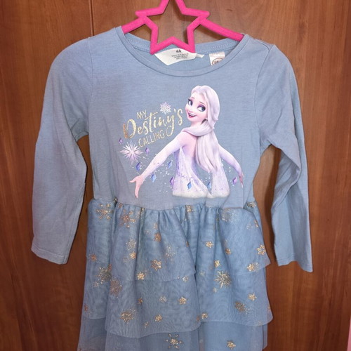 H&M toddler dress blue color size 92cm like new