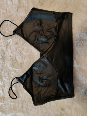 Evening Leatherette Top new black, size S