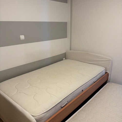 Half-Double Bed with Trundle, Two Mattresses and Suitable Sheets Like New