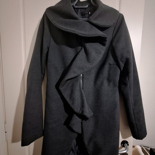 Women's charcoal coat like new, wool, Made in Italy
