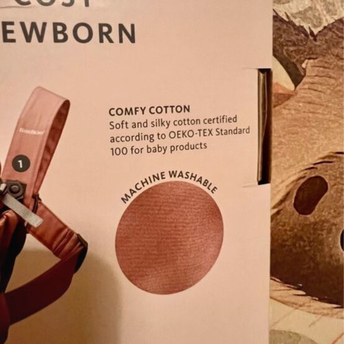 BabyBjörn Baby Carrier Mini like new, Comfy Cotton khaki/green