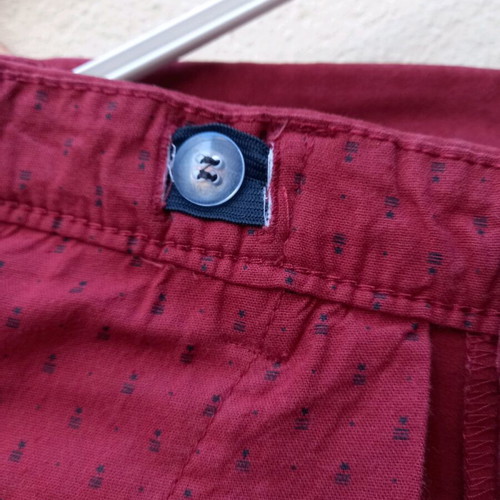 Nukutavake men's jeans used, slim fit, dark burgundy