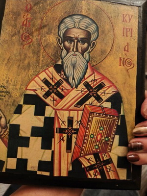 Handmade religious icon like new