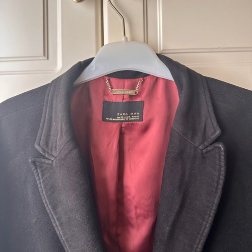 Zara Man black trench coat like new, size XL