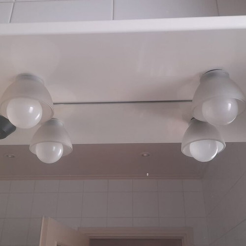 Bathroom furniture set used with sink and white mirror