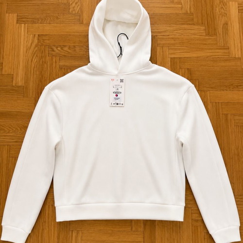 Zara white unisex hoodie sweatshirt, size L