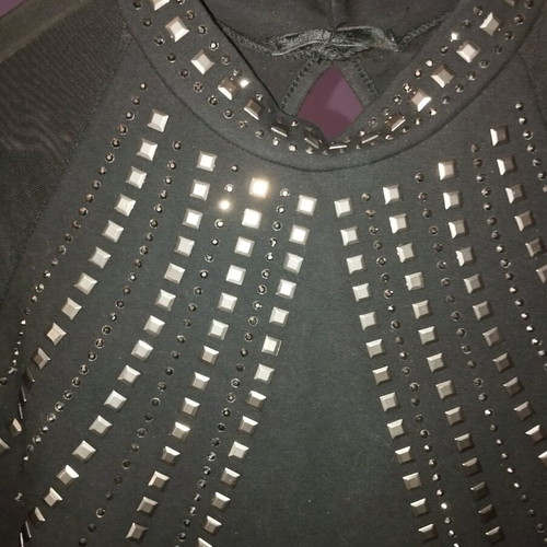 Bodysuit with transparent sleeves like new, size M, black
