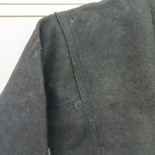 Traditional wool black coat used, collectible