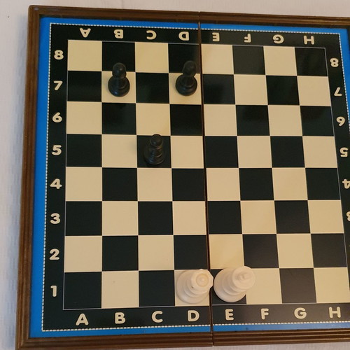Magnetic chess game used