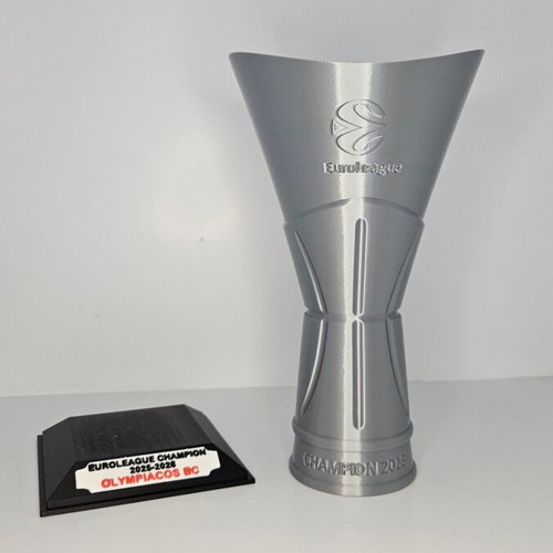 Euroleague 2026 Trophy Replica Olympiacos 27 cm with Black Base new