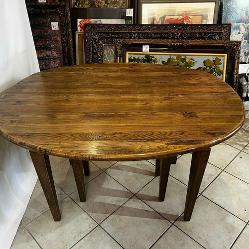 Wooden solid dining table with extension 78x107x134 cm used