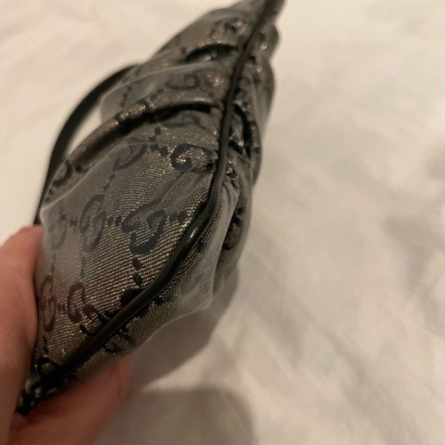 Gucci crossbody bag like new black and gray with gold glitter