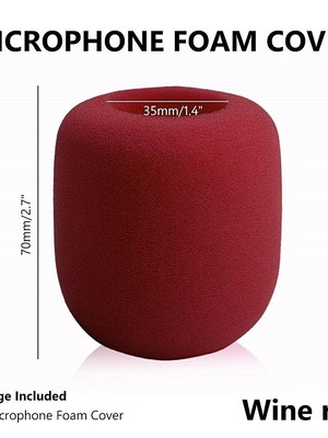 Microphone Windshield Sponge dark red new