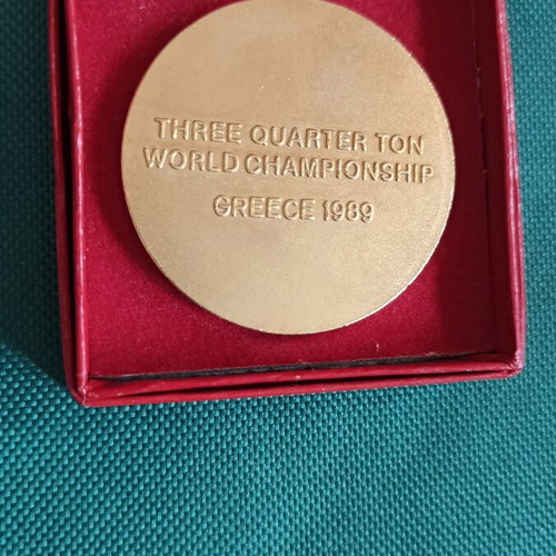 Collectible Three Quarter Ton World Championship Medal Greece 1989 like new