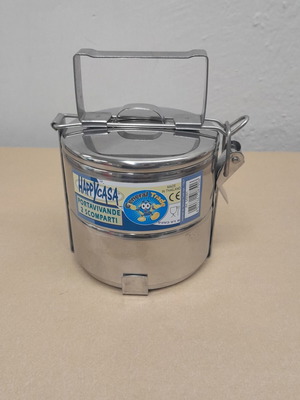 Inox food container 2 compartments 10x12cm new