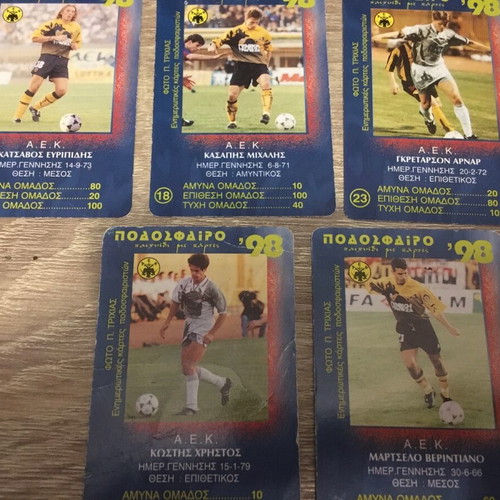AEK Football Cards 98 pack of 5 like new