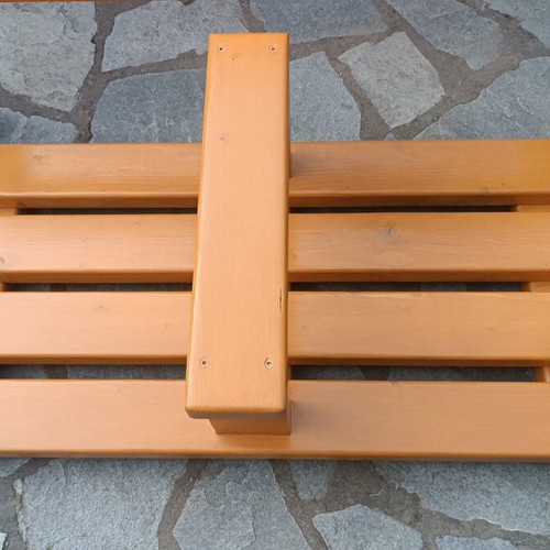 Wooden bench with center slat, new, 140x60cm