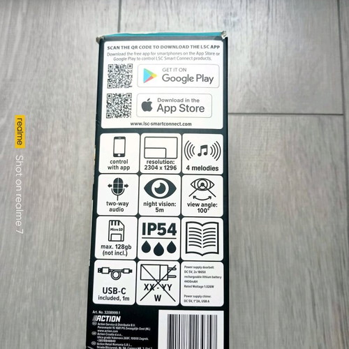 LSC Smart Connect βίντεο θυροτηλέφωνο 1296P HD νέο