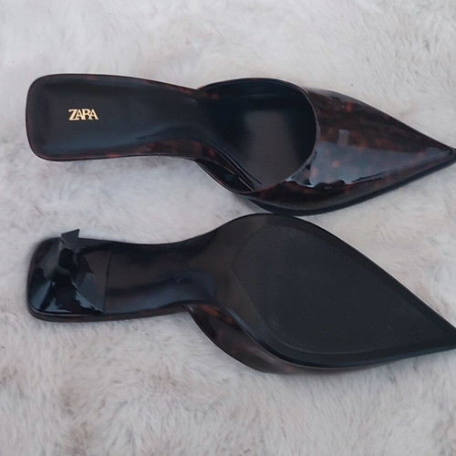 Zara mules new, size 39, 7.5 cm heel