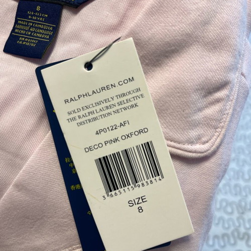 Ralph Lauren pajama for 9-10 years old girl new, dusty pink