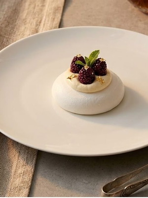 Porcelain Plates with Raised Base 28 cm by Ann Demeulemeester for Serax, new, set of 2