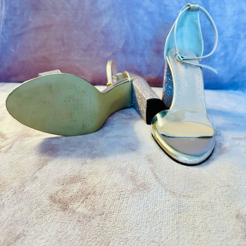 Rossi sandals new bronze with transparent strap and 10cm heel size 41