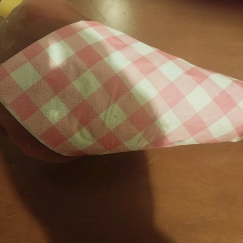 Original 18cm Candle in pita gyro design with tomato and potato