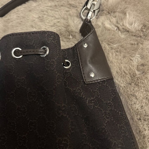 Gucci brown GG monogram shoulder bag like new