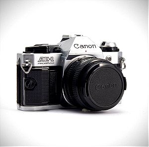 Vintage Αναλογική φωτογραφική μηχανή Canon AE-1 program & 50mm F1.4