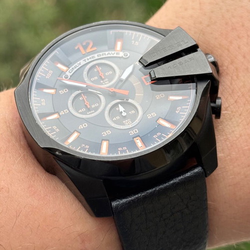 Diesel Mega Chief Chronograph like new, steel, black