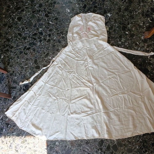 Handmade dress from WWII silk parachute fabric