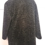 Zara women's black faux fur coat like new, straight cut, size XS