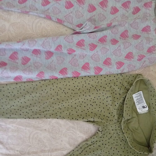 Mothercare girls' leggings set, grey and green, size 4-6 years