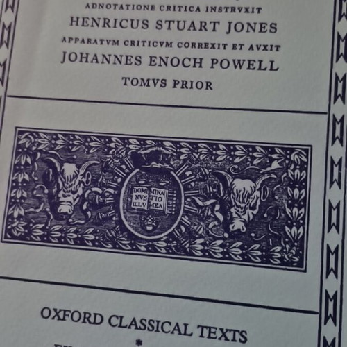 Oxford Classical Texts new edition in Greek