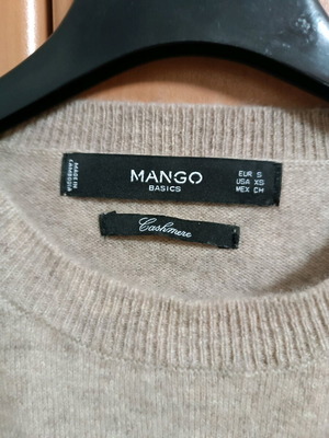 Beige cashmere sweater Mango size S like new