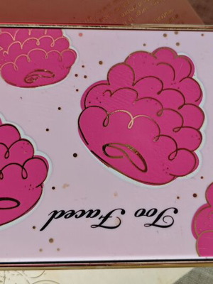 Too Faced eyeshadow palette used, three colors worn
