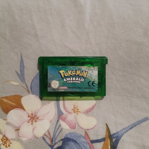 Pokemon Emerald Version Nintendo GBA cartridge