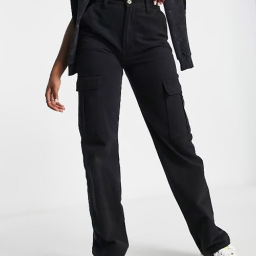 Cargo black pants Stradivarius new, size L 40 12