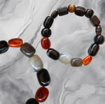 Handmade bracelet with mixed semi precious stones, new