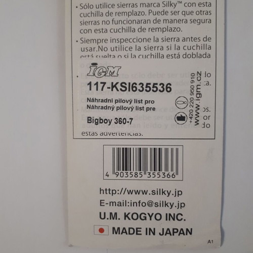 Silky Bigboy Replacement Blade 7teeth/30mm Large Teeth new sealed