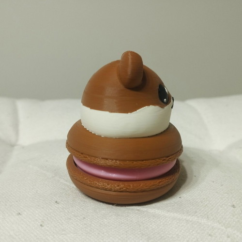 Macaron Hamster Fidget Clicker 3D printed new stress relief toy