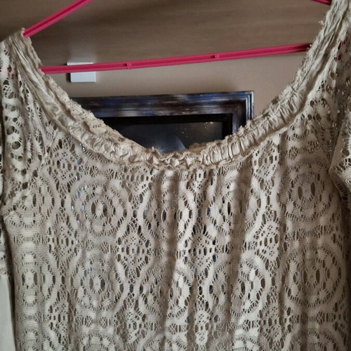 Lace dress used, beige, size M/L, alpha line
