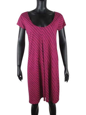 Gudrun Sjoden dress size M like new pink and black stripes