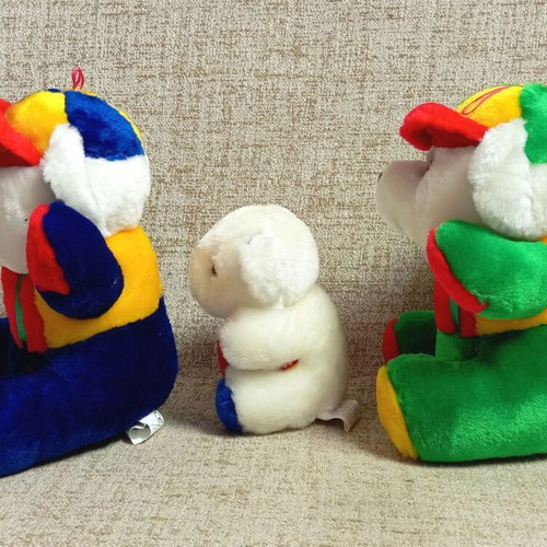 Stuffed animal dolls new, pack of 3, 1990s vintage teddy bears